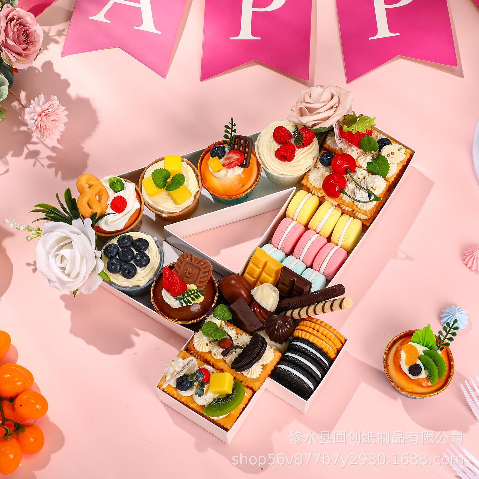 Food Snacks For Baby Shower - Plateaux à aliments avec chiffres de
