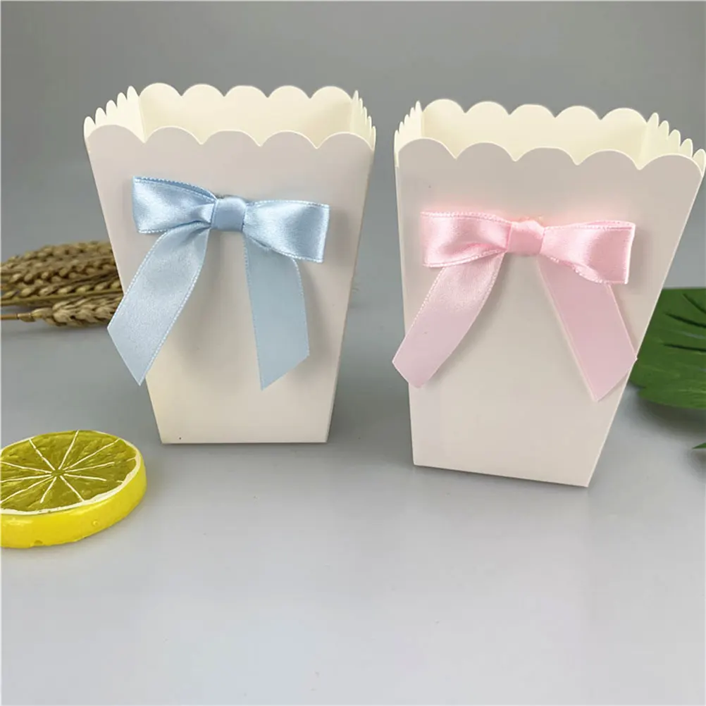 Boîte à pop-corn à nœud rose,  - Food Snacks For Baby Shower avis et prix
