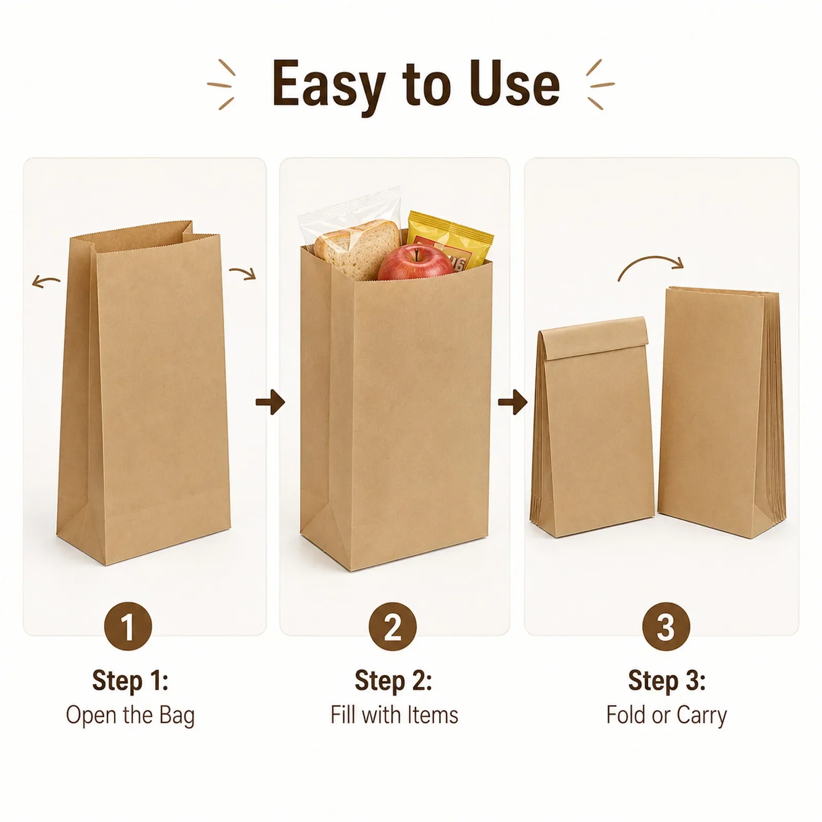10-30 sacs en papier kraft bru - Food Snacks For Christmas avis et prix